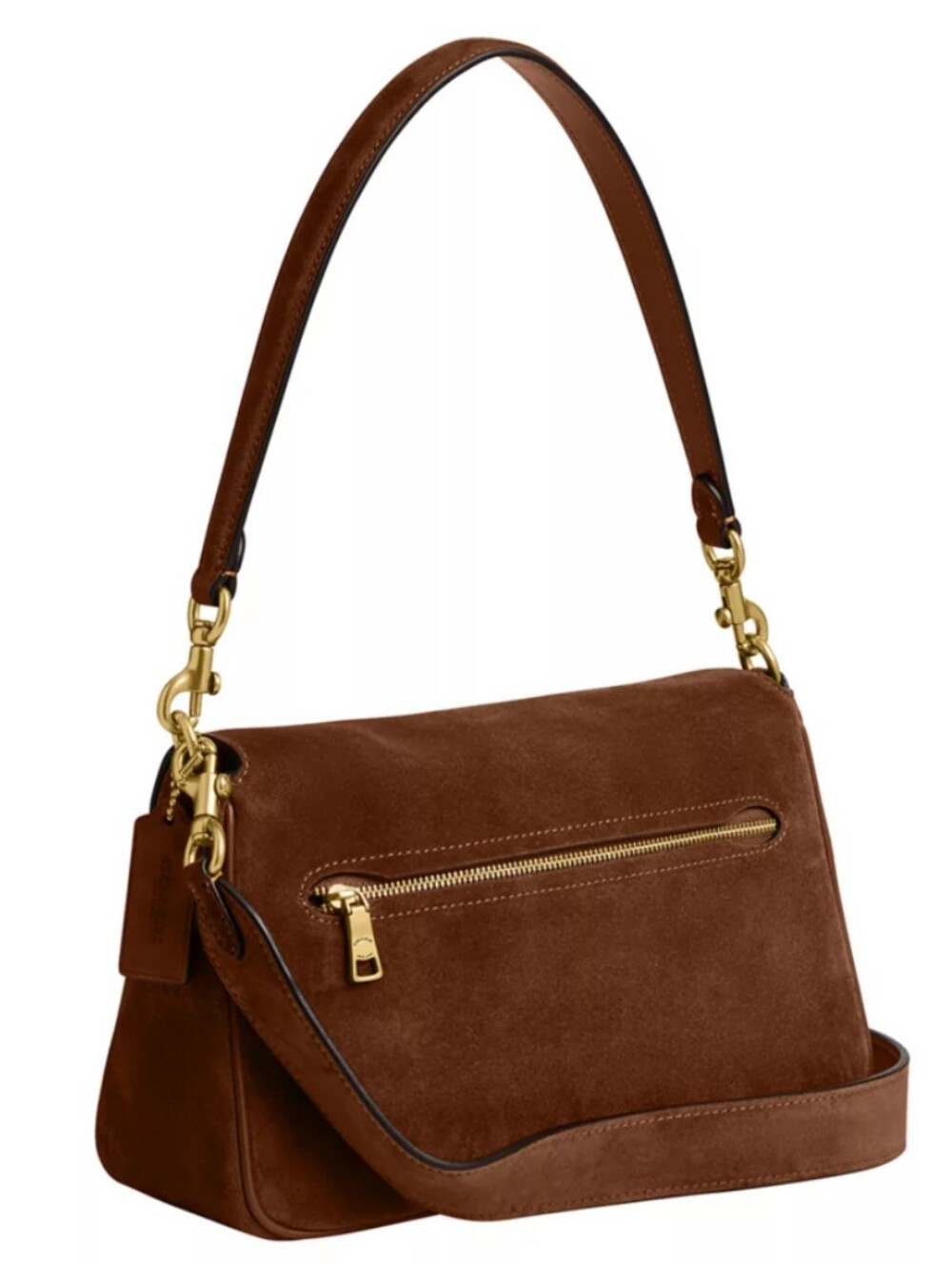 Coach Tabby Small Suede Warn Brown Crossbody/Shoulder Bag - Picture 2 of 6